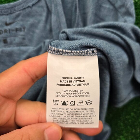 Nike Tank Top Womens Small Blue Sleeveless Dri-Fit Yoga Workout Twist Running - Picture 6 of 8